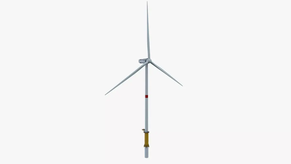 Wind Turbine Low-poly 3D model 10