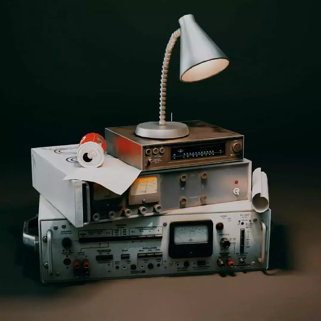 Military Radio Communication Setup Low-poly 3D model
