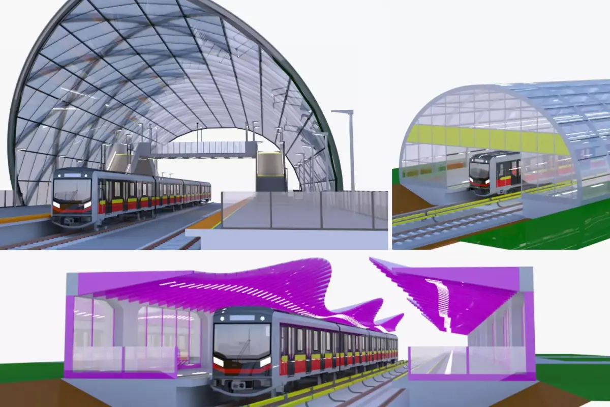 Warsaw metro stations bundle 3D Model Pack