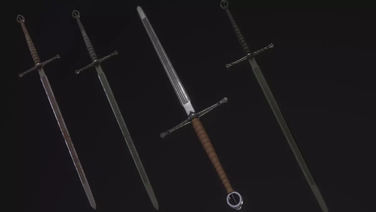 Gallowglass Claymore - A Scottish-Irish Greatsword Low-poly 3D model