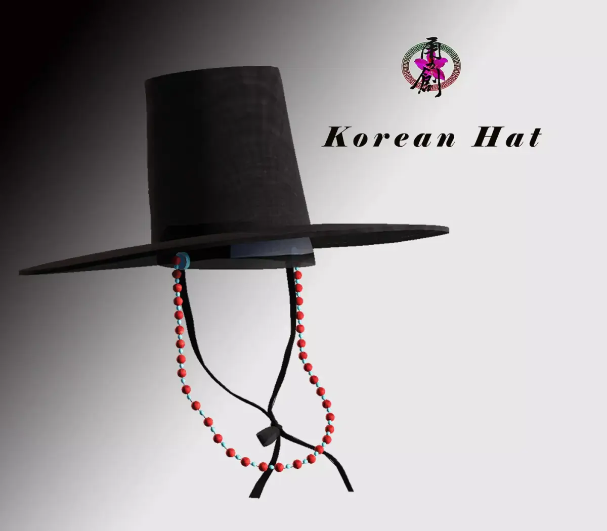 Korean Hat-01 Low-poly 3D model