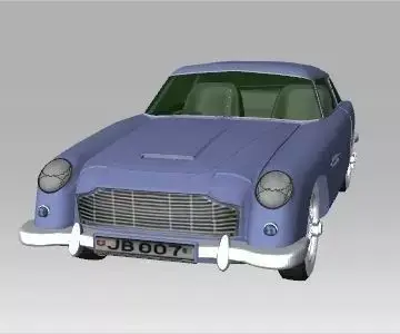 Aston Martin DB5 Low-poly 3D model