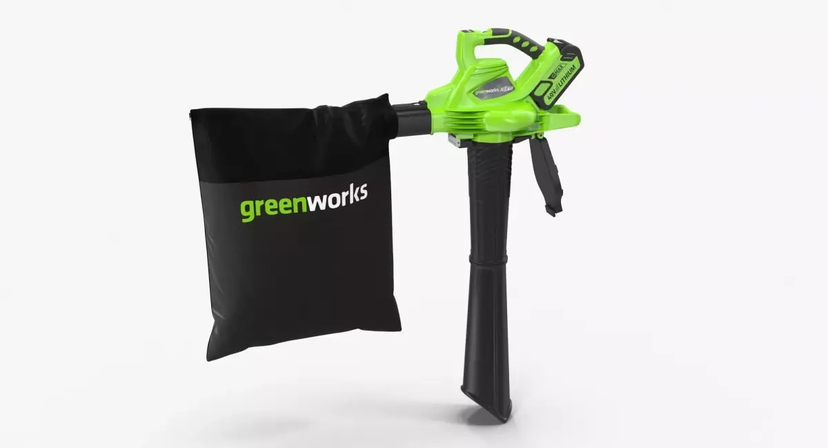 Leaf Blower Vacuum DigiPro G-MAX 40V GreenWorks Low-poly 3D model