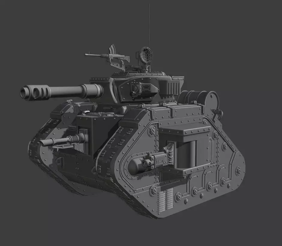 Custom leman russ imperial guard main battle tank 3D model