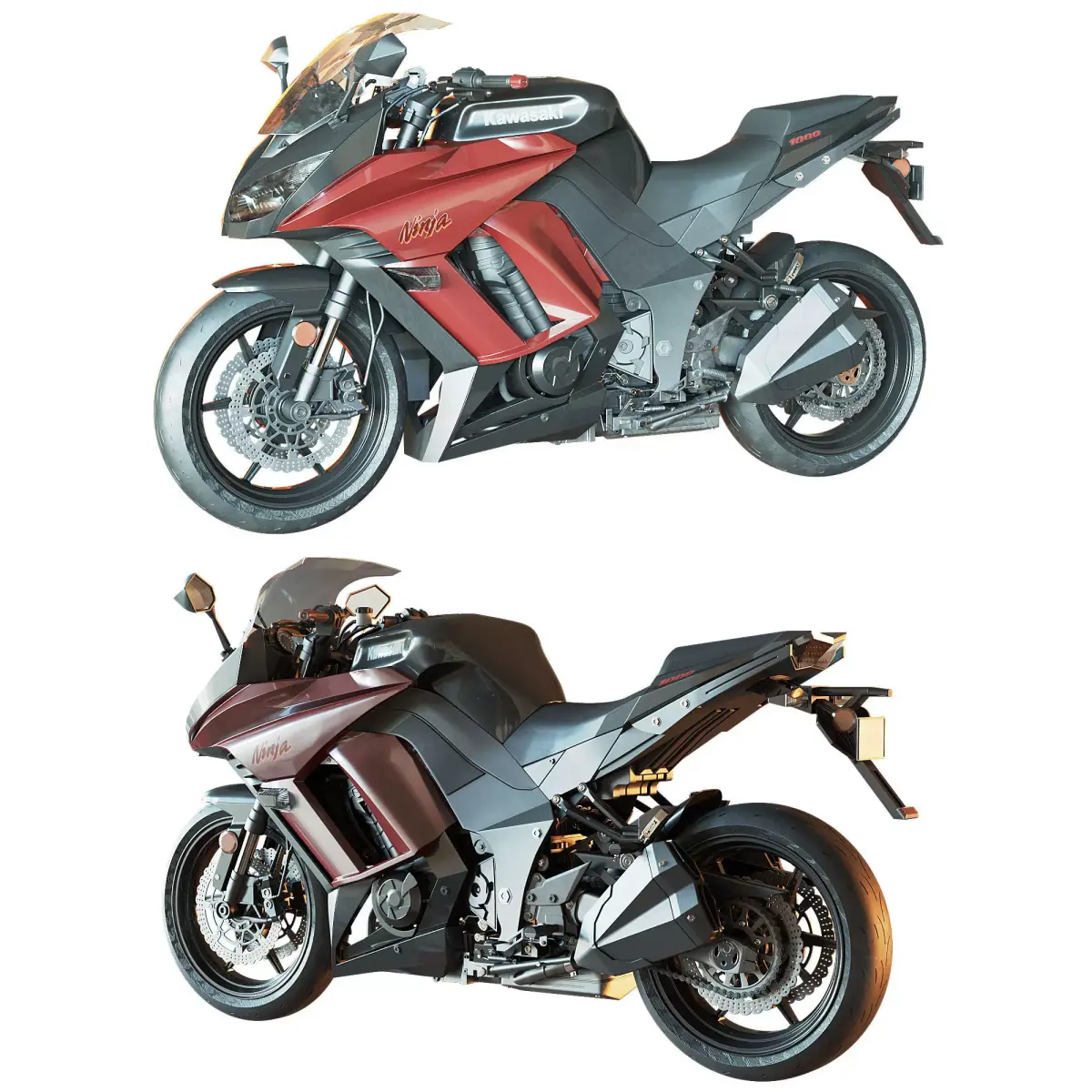 Kawasaki Ninja 1000 3D model