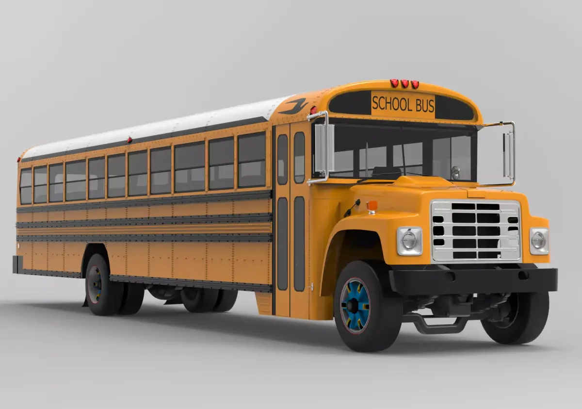 Blue Bird International S1800 School Bus 3D model