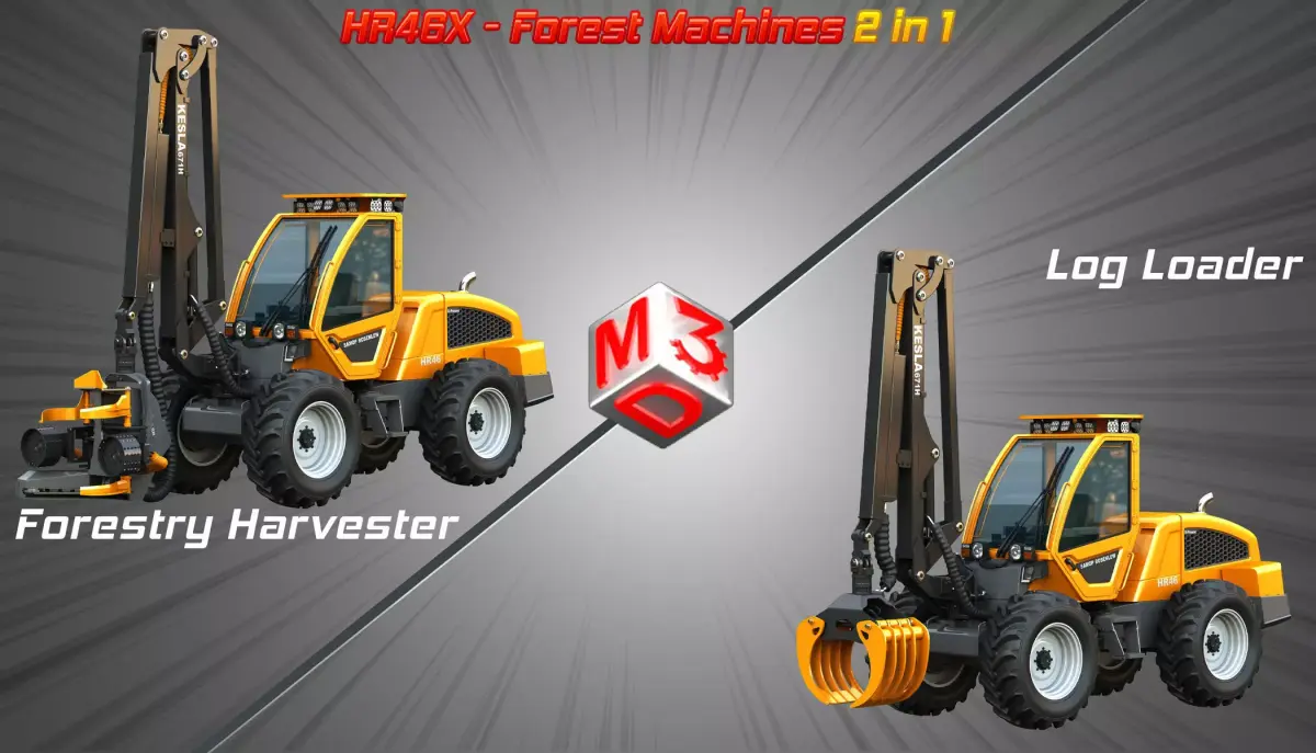 HR46X - Forest Machines 2 in 1 3D Model Pack