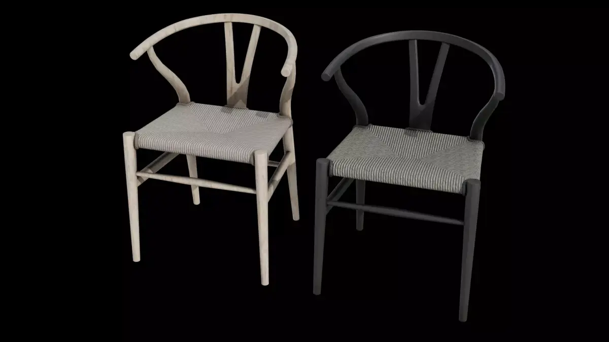 Wooden Chairs Pbr Low-poly 3D model