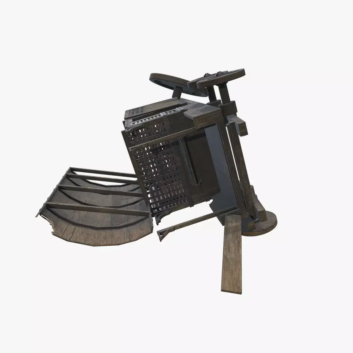 Medieval Carriage V14 Low-poly 3D model