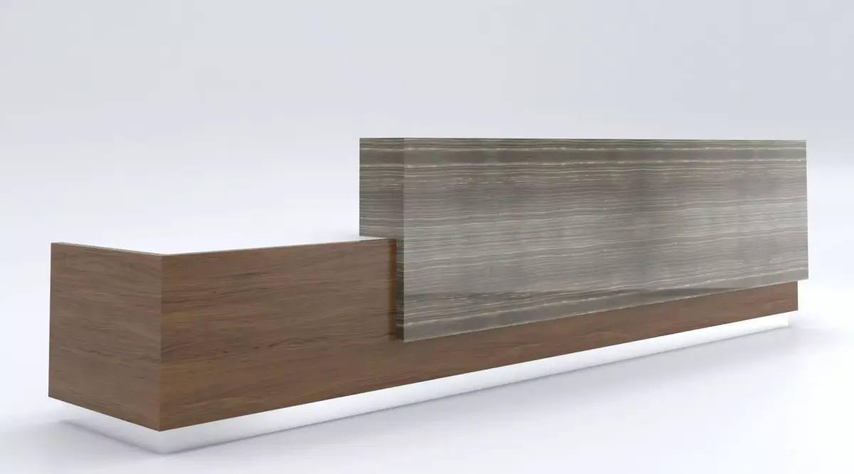 Reception Desk-001 -Low Poly 3D model