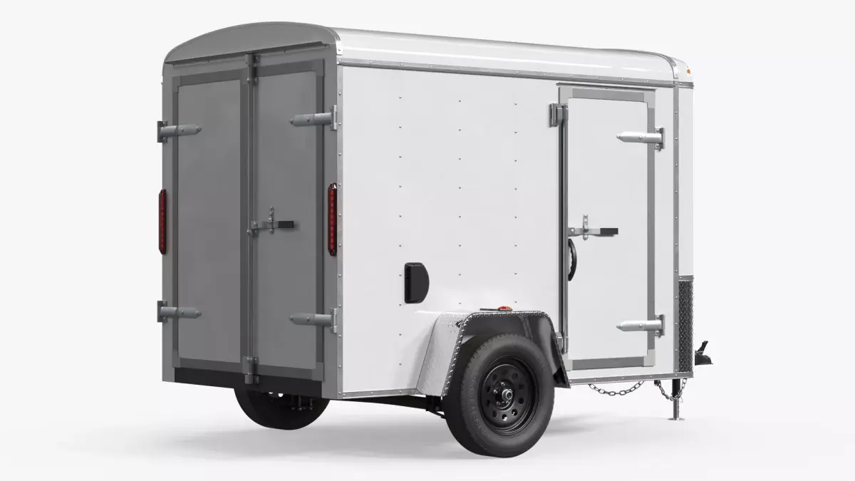 Transport Enclosed Trailer with Dual Doors 3D model