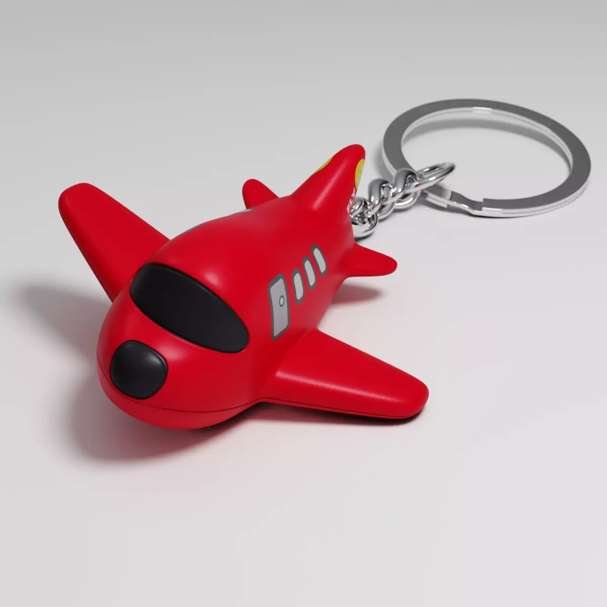 Airplane keychain Low-poly 3D model