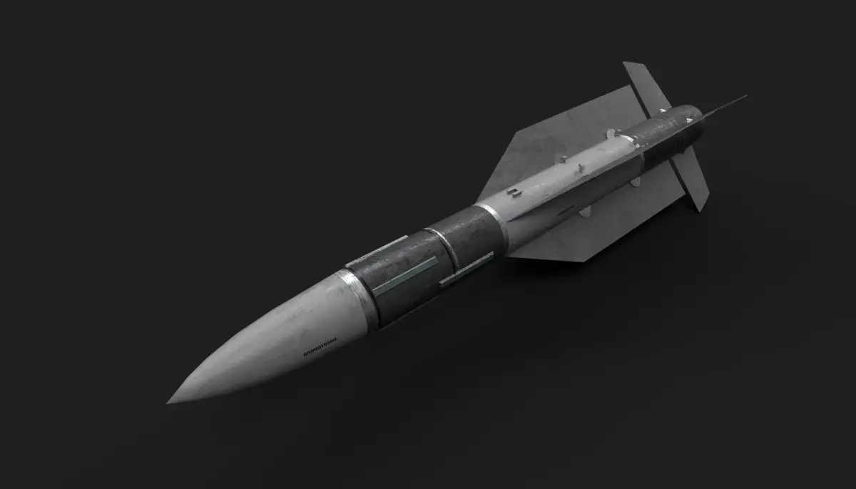 aa9 r33 air to air missile Low-poly 3D model