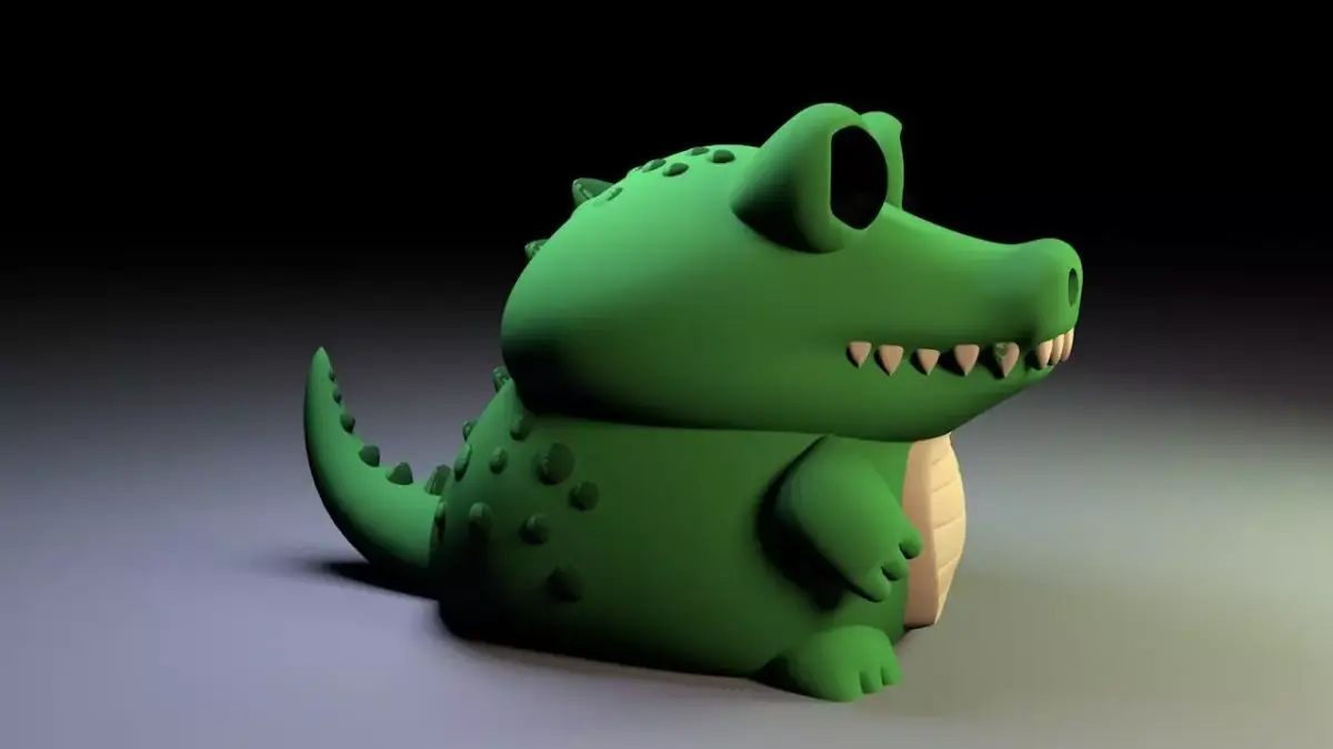 Crocodile bank 3D print model