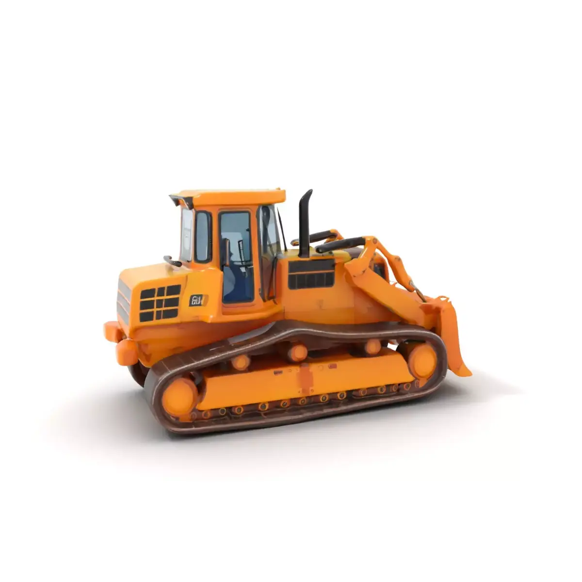 Bright Yellow Bulldozer model pack Low-poly 3D model