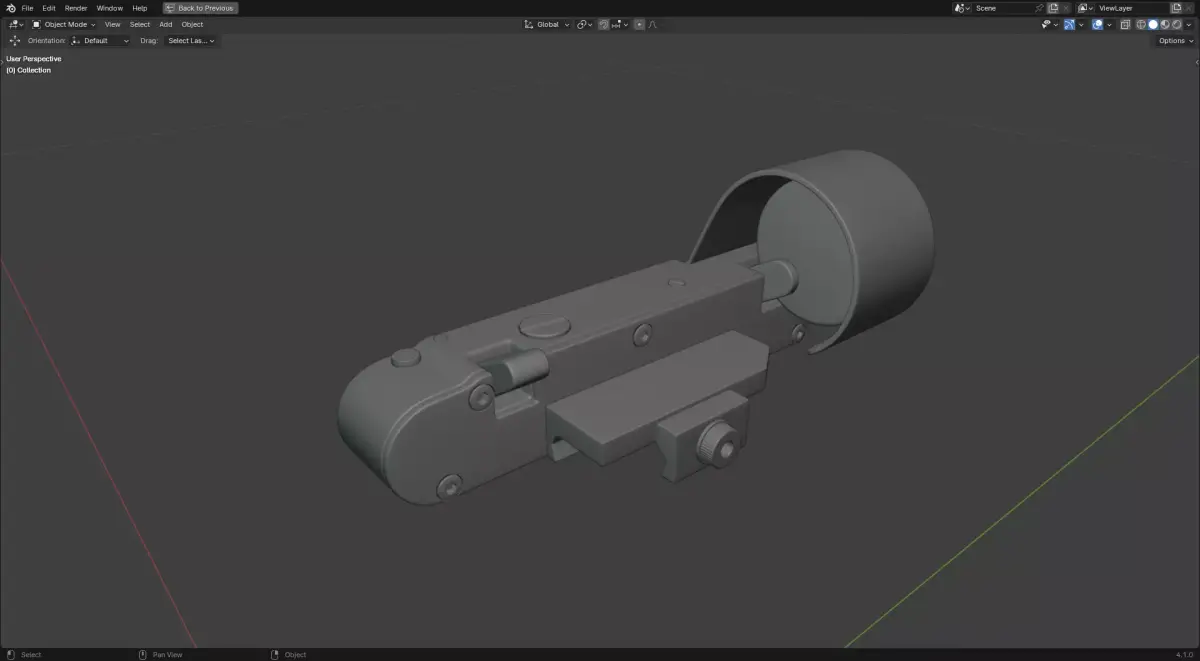 OPK Reflex Sight highpoly 3D model
