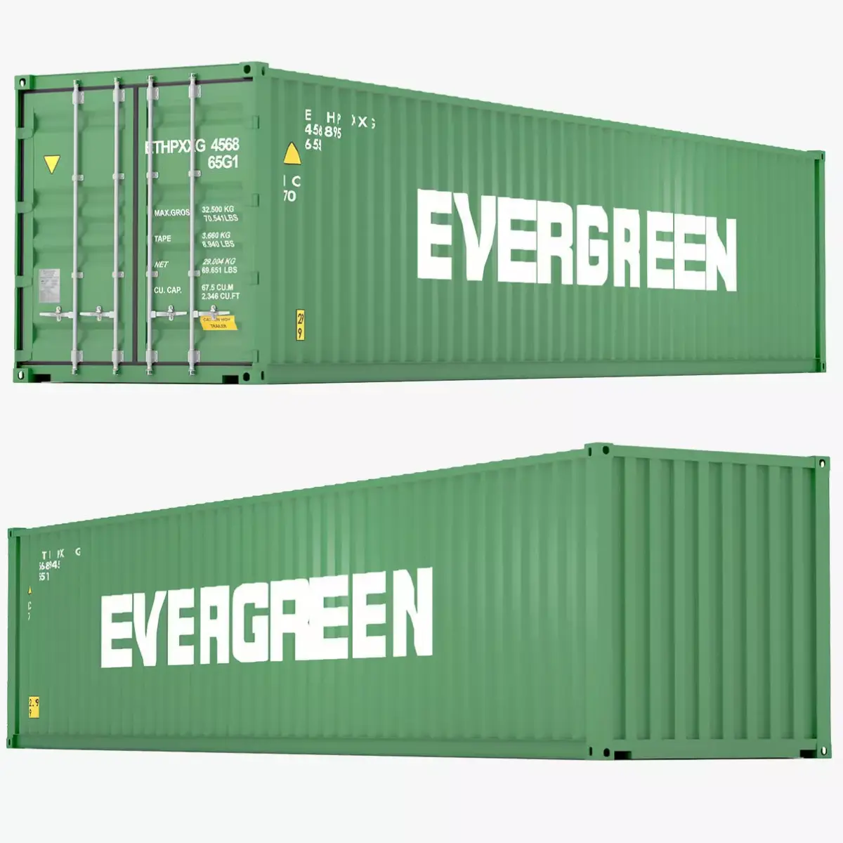 Evergreen Shipping Container 3D model