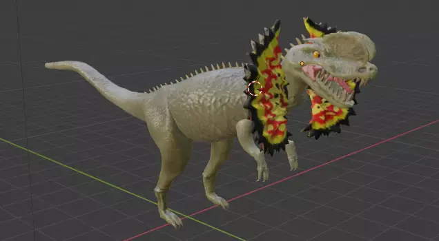 Dilophosaurus Modelled in blender  3D model
