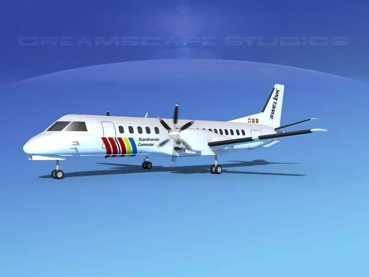 SAAB 2000 Swelink 3D model