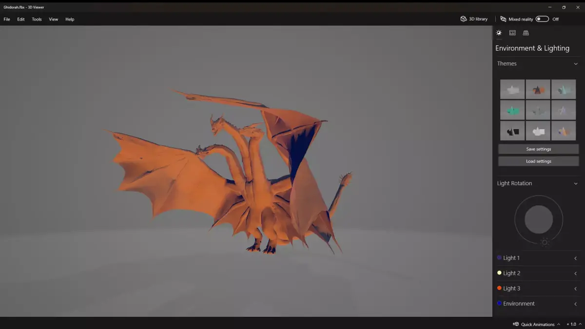 King Ghidorah Low-poly 3D model