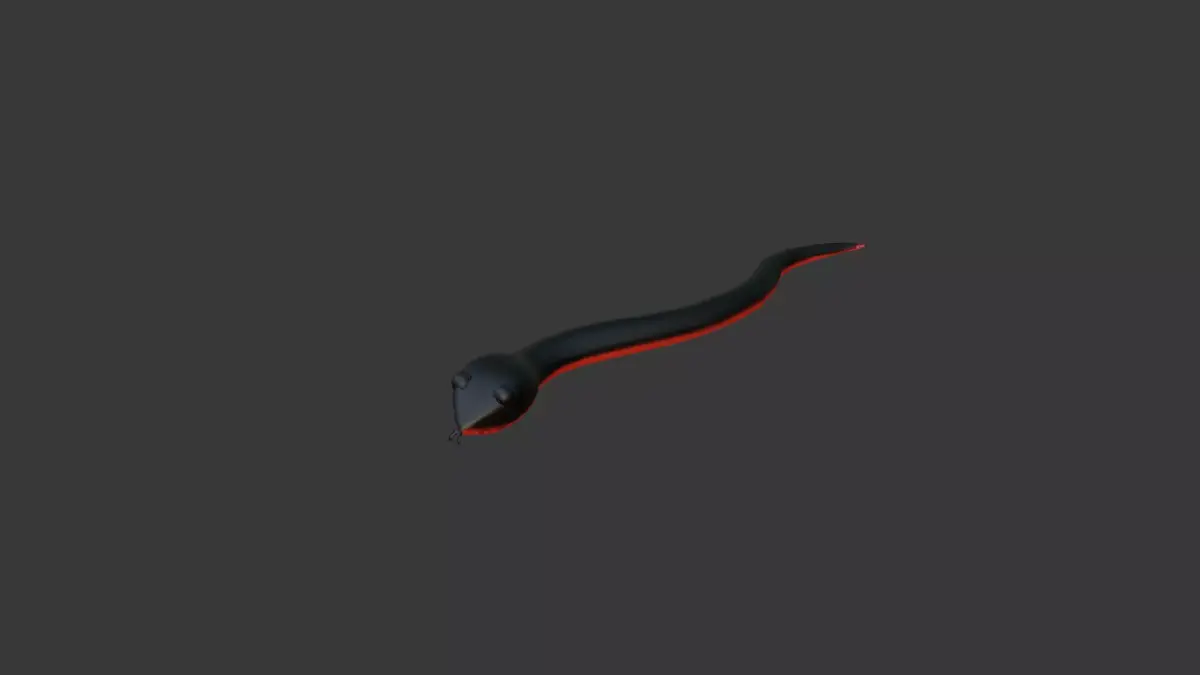 3d lowpoly snake Low-poly 3D model