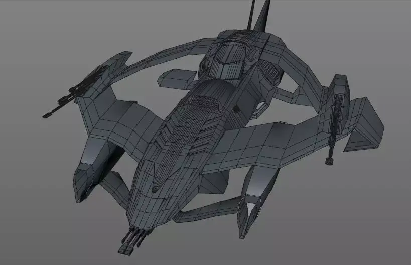 space ship fighter   Low-poly 3D model