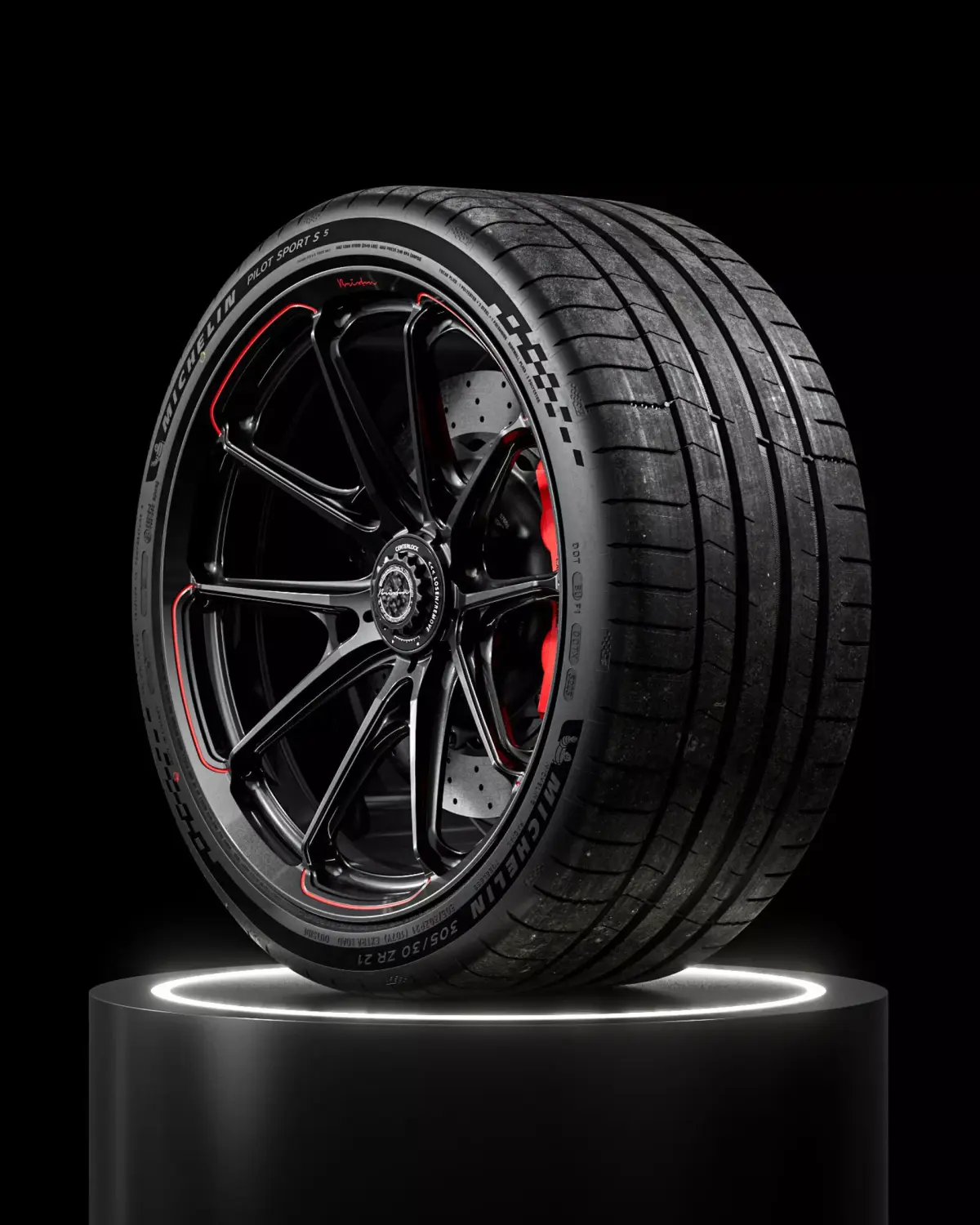 Michelin Pilot Sport S 5 305 30 21 107Y XL 3D model