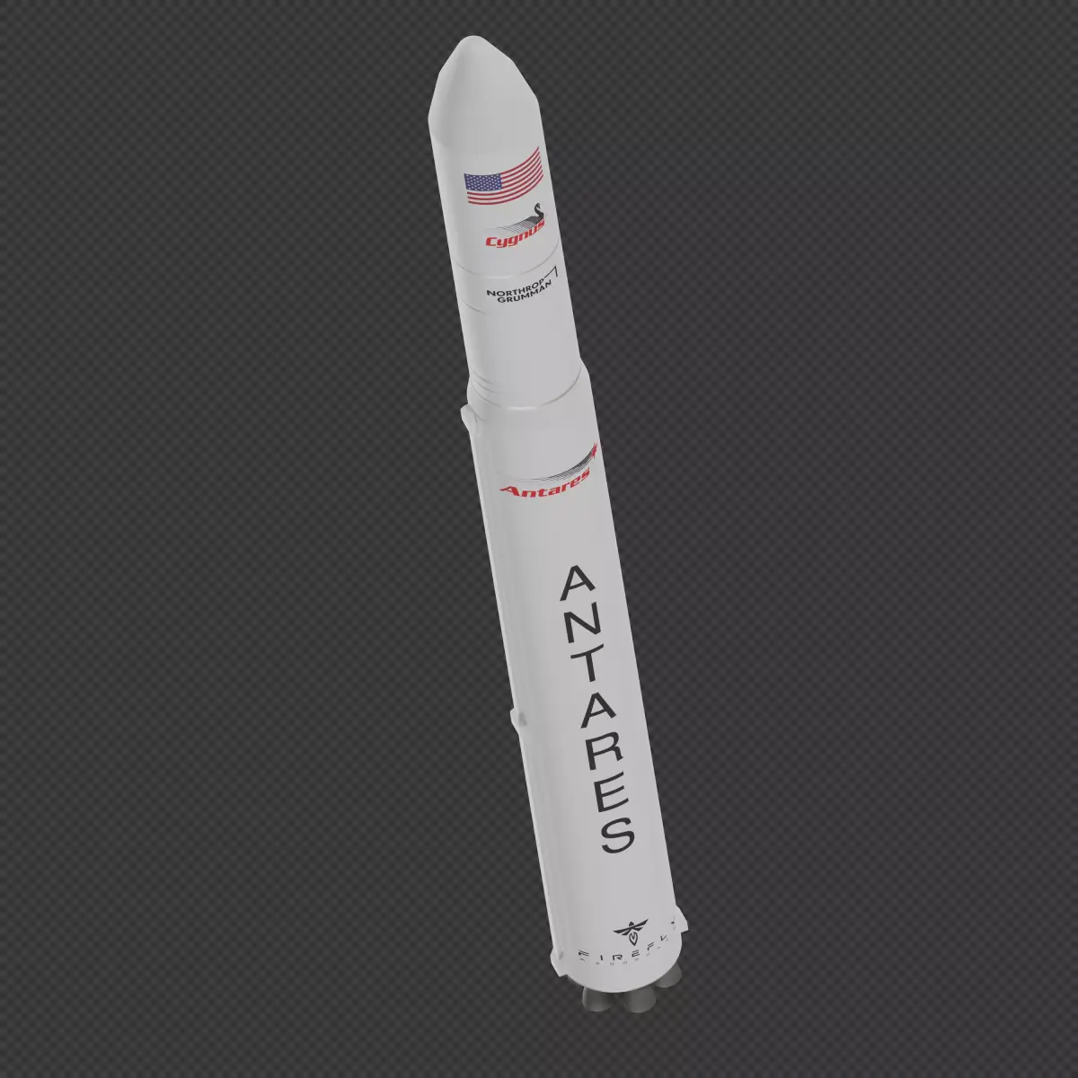 Antares 300 Rocket 3D model