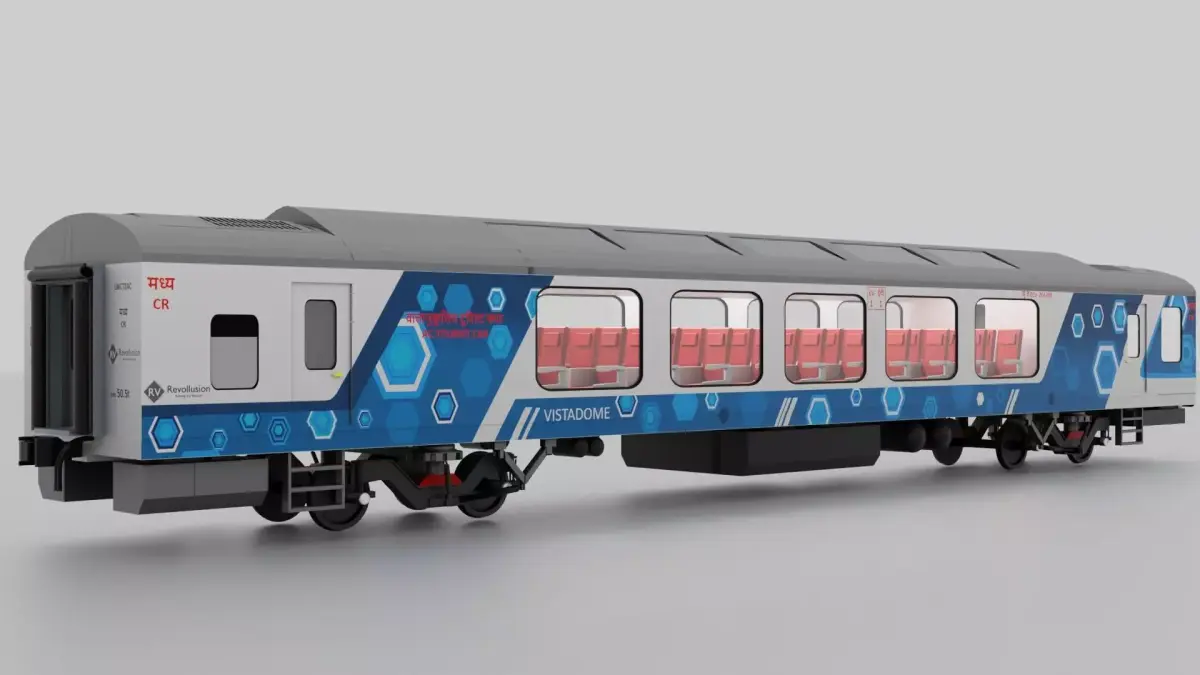 3D LHB Vistadome Coach Indian Railway 3D model