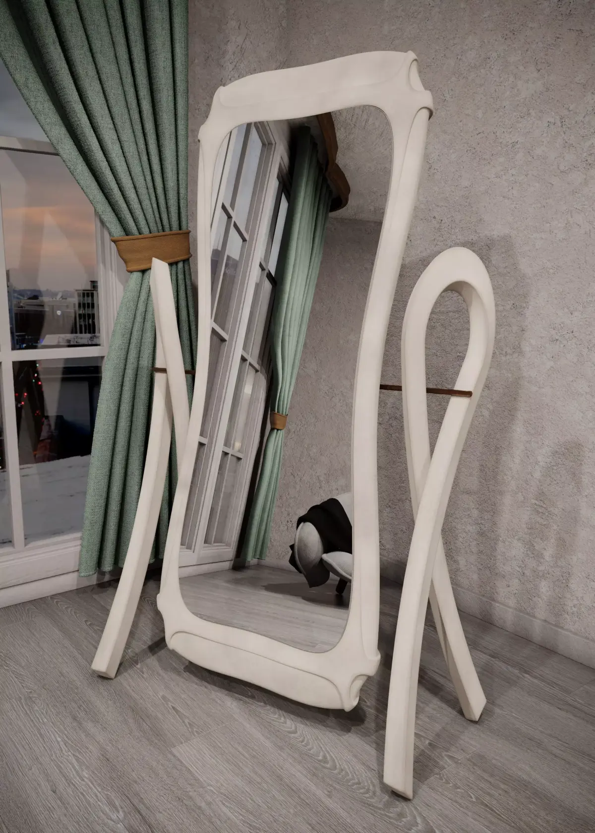 Retro Cheval Glass Free 3D model