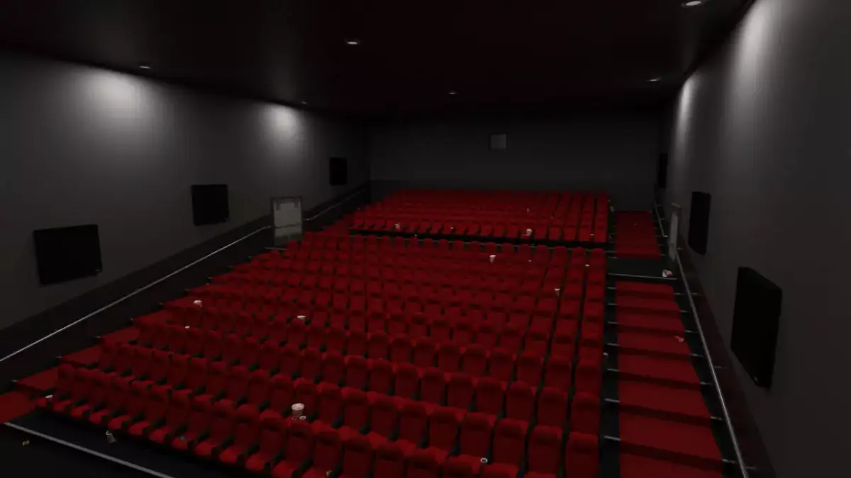 Cinema - Low Poly chair with popcorn and glasses Low-poly 3D model