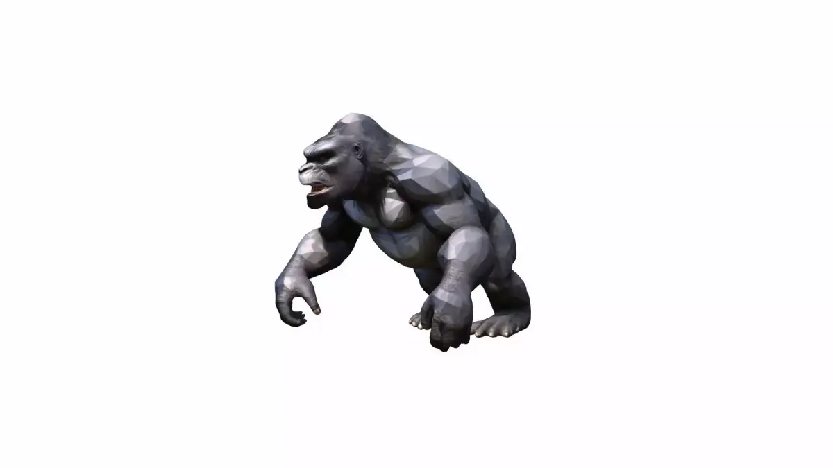 King Kong Gorilla Powerfull  Animal In The Forest 3d Render 3D model