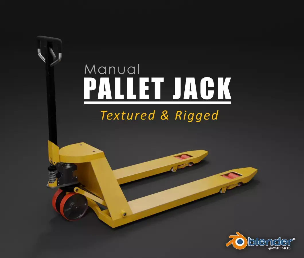 Pallet Jack Rigged 3D model