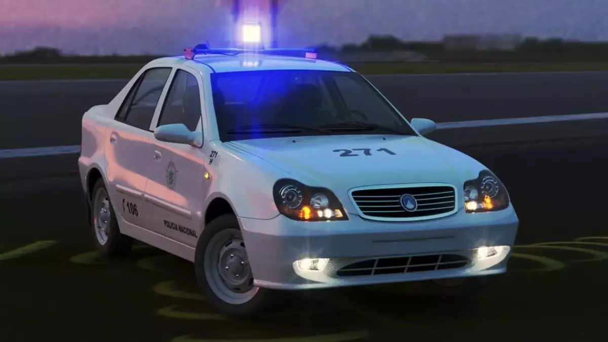 Cuban Police Patrol Geely CK 3D model