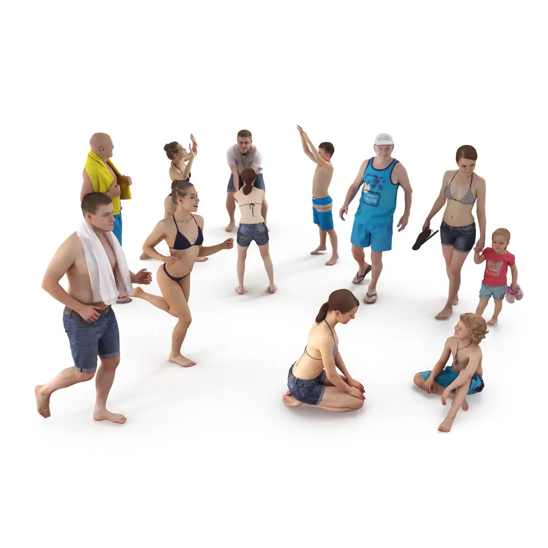 Beach Collection x12 3D model