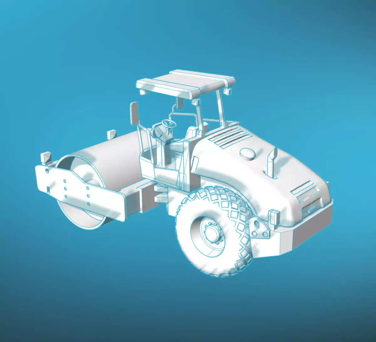 road roller REDLINE DRS120 3D print model