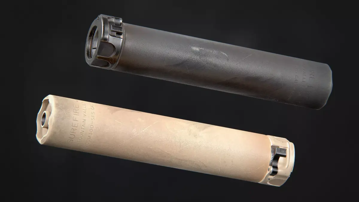 Surefire SOCOM300 SPS Suppressor Low-poly 3D model