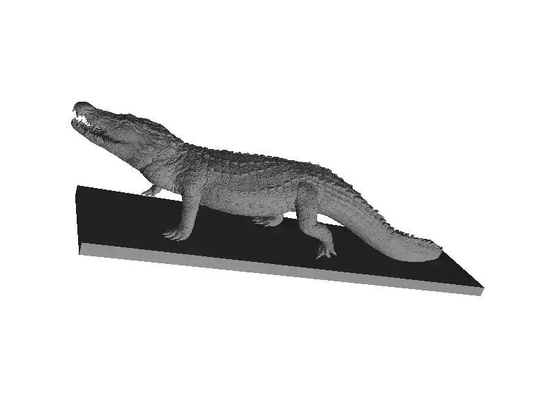 Crocodile 3D for printing and CNC Free 3D print model