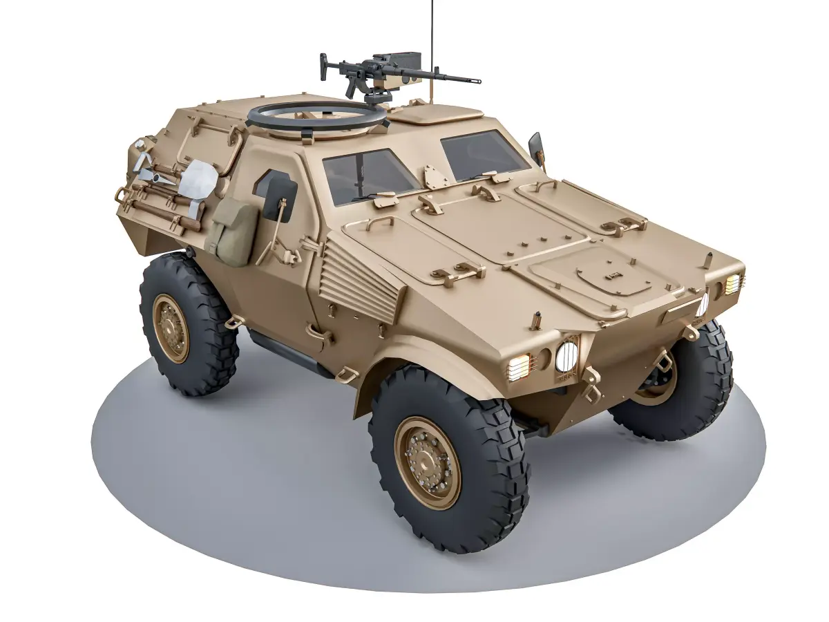 Hummer armored vehicle Low-poly 3D model