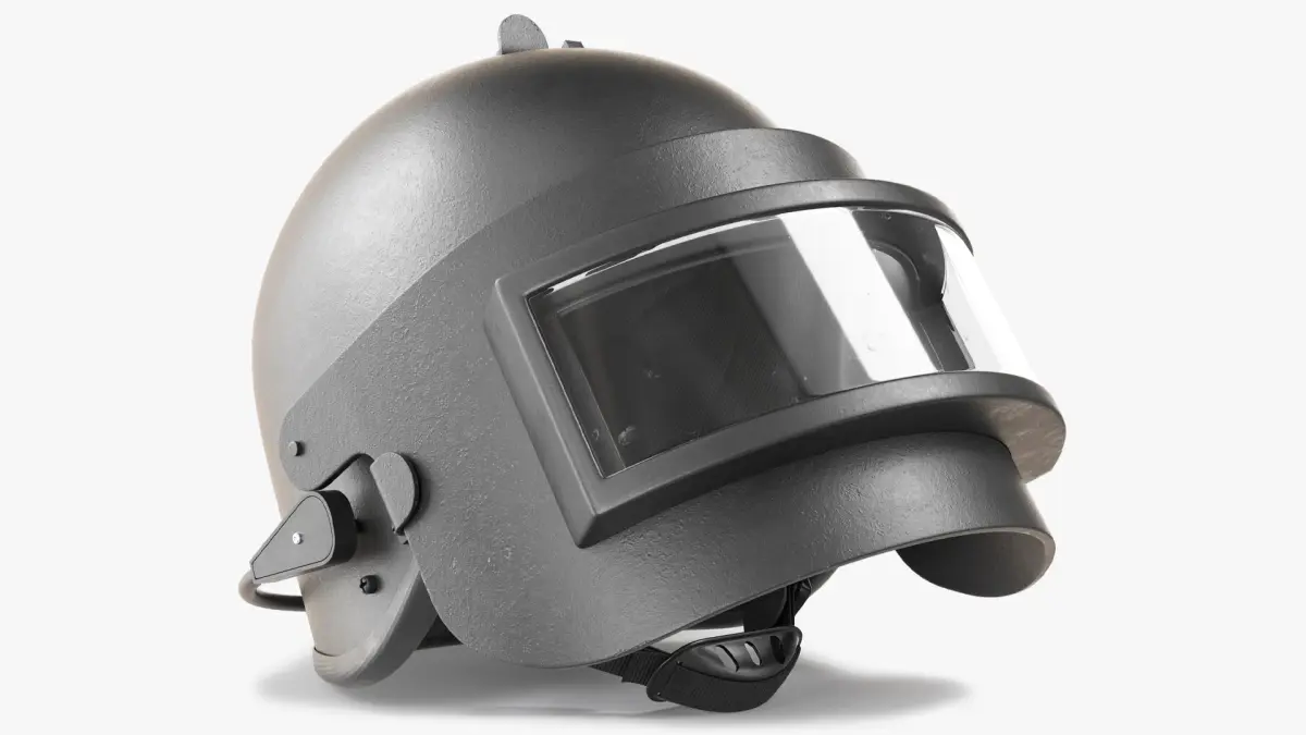 Ballistic Protective Helmet With Visor Black 3D model