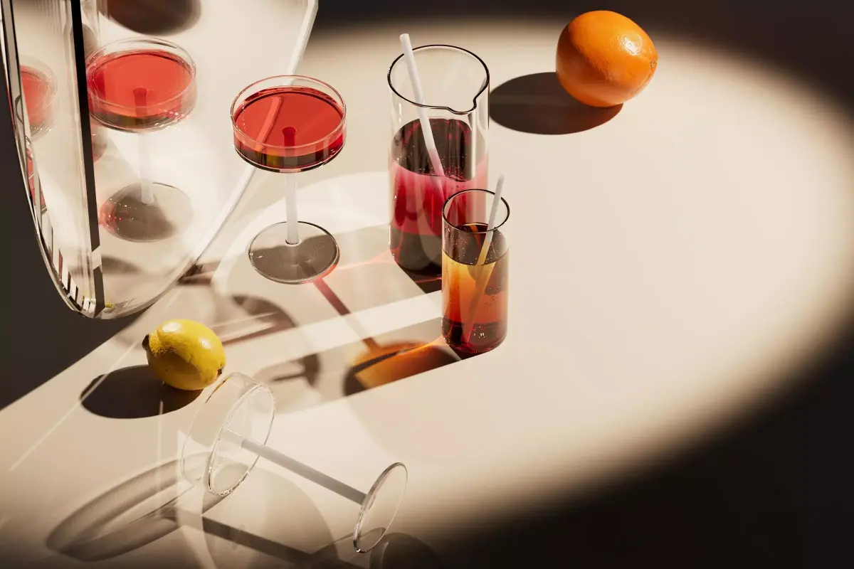 polypasta - Glass Collection Studio Scene 01 3D model