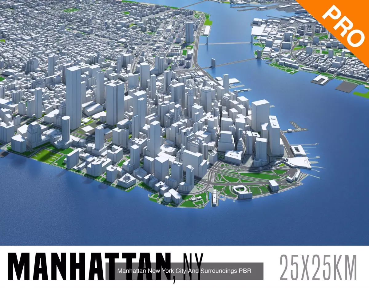 New York Chicago San Francisco Los Angeles Miami Seattle USA 3D Model Pack purchase