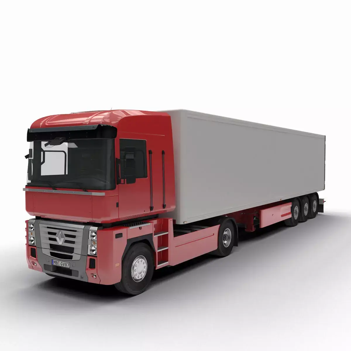 Magnum and Box Trailer 3D model