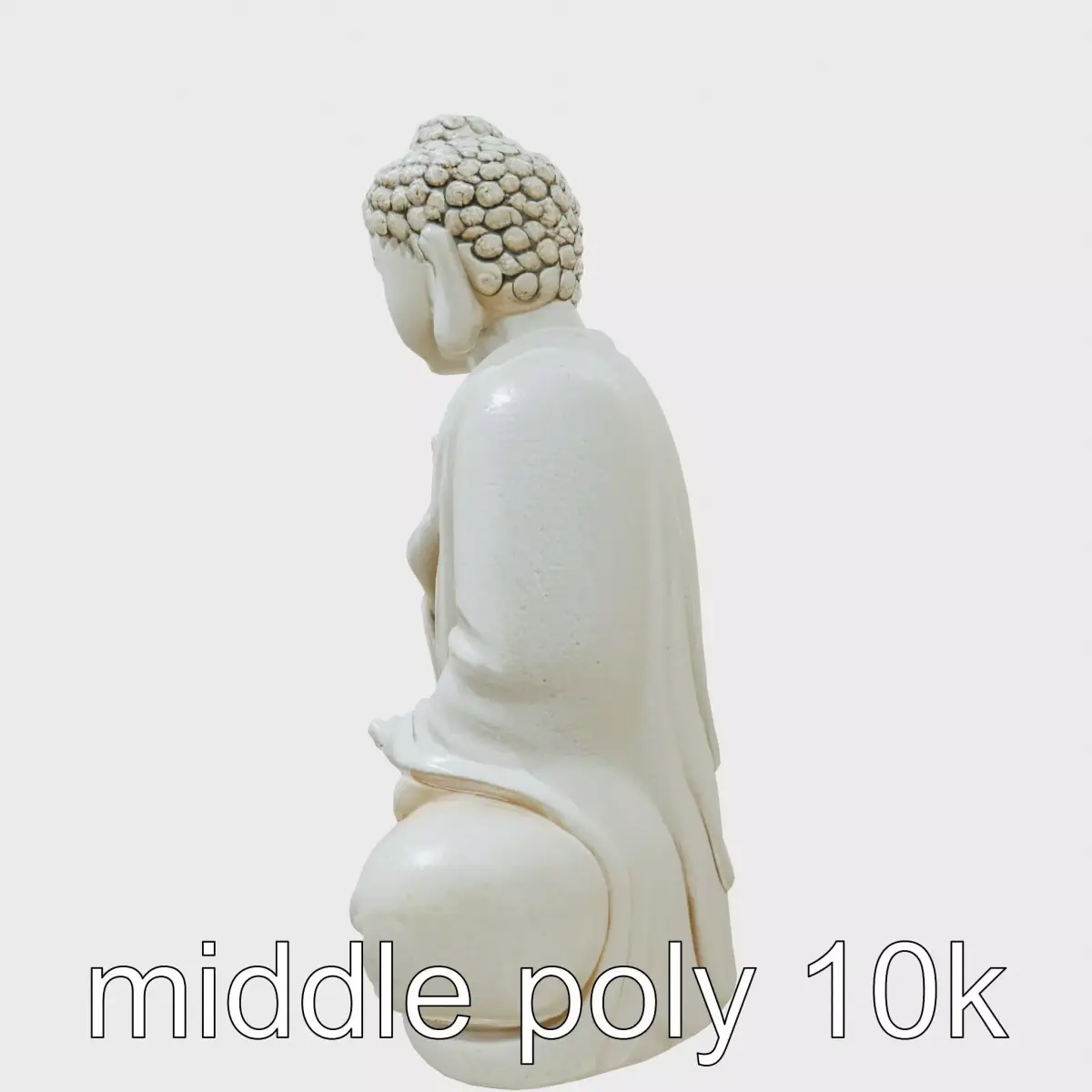 Peaceful Buddha Meditative Sculpture Low-poly 3D model