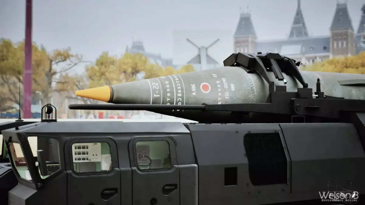 Scud B with Maz-543 Low-poly 3D model
