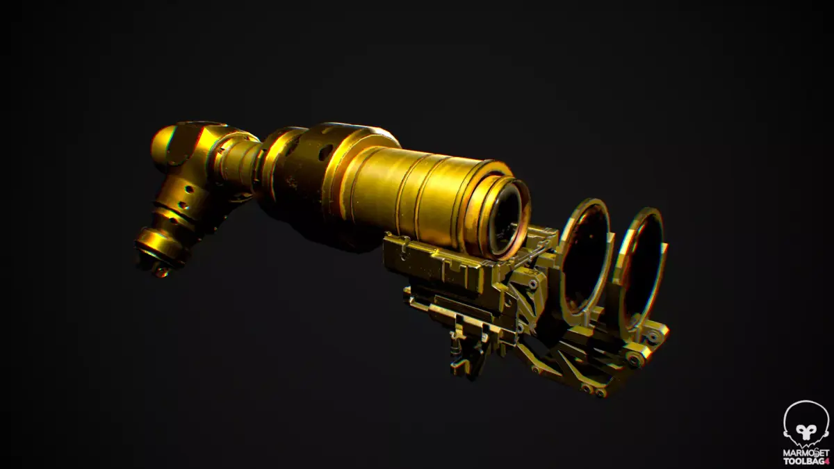 Steampunk Spyglass 3D model