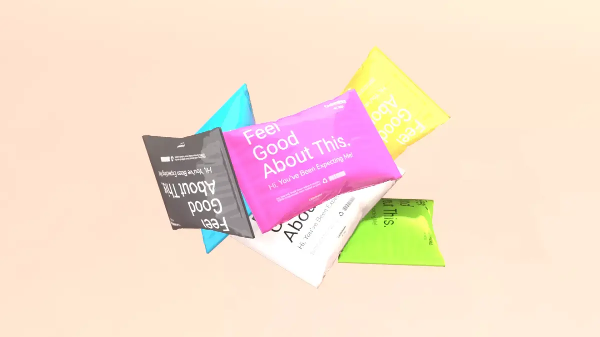 PBR Parcel Bag Low-poly 3D model