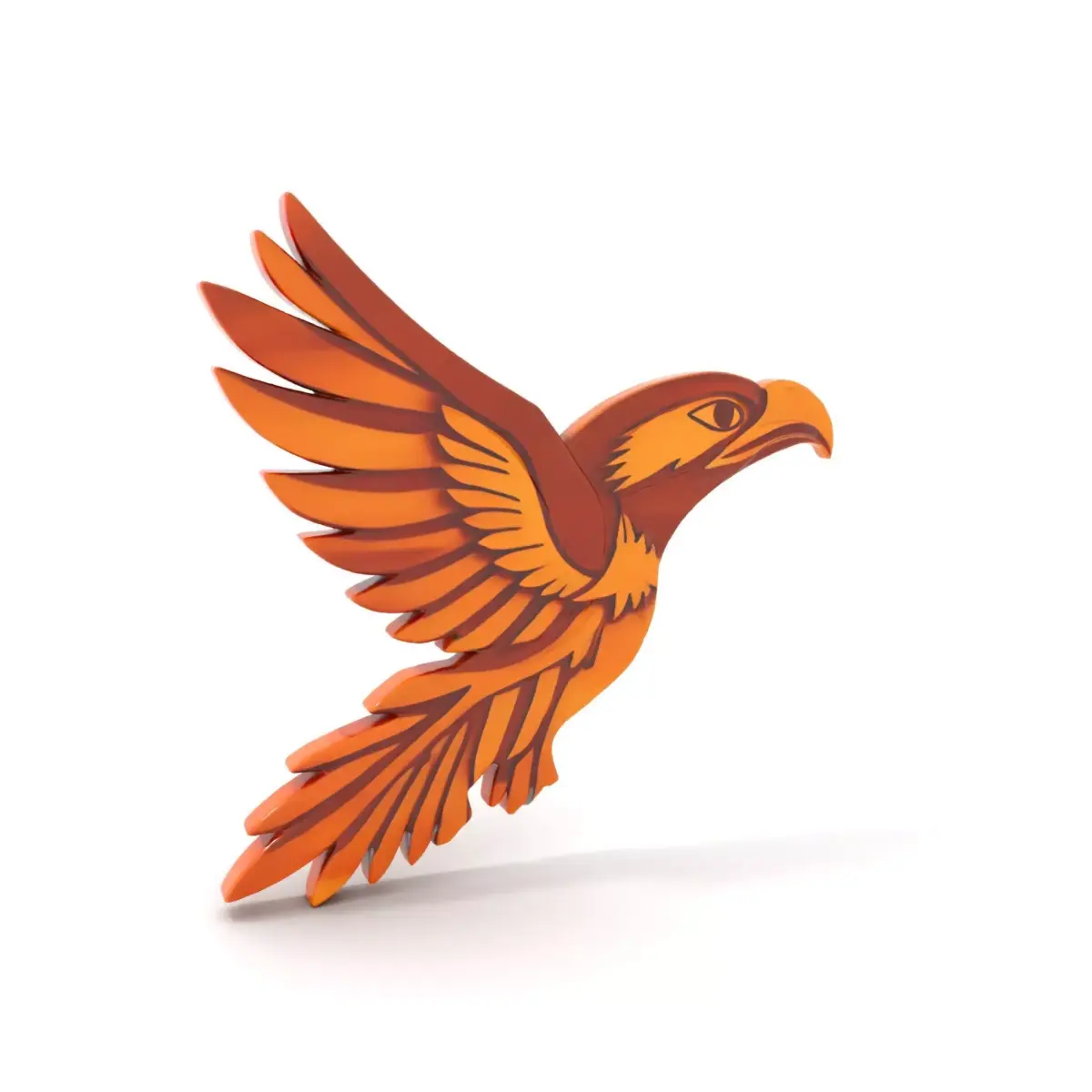 Carved Wooden Eagle model pack Low-poly 3D model