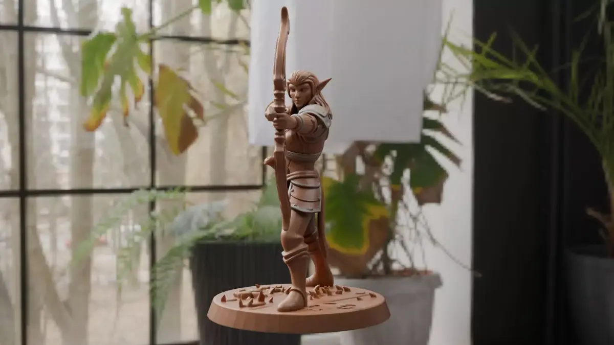 Elf Archer Miniature - 28mm Printable  3D model purchase