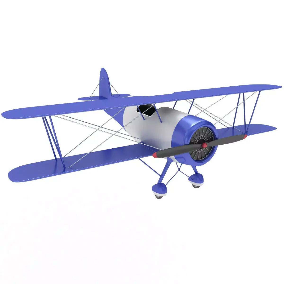 Biplane vintage 3D model
